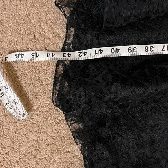 Vintage Handmade Gothic Lace Sweetheart Dress - Picture 3 of 6